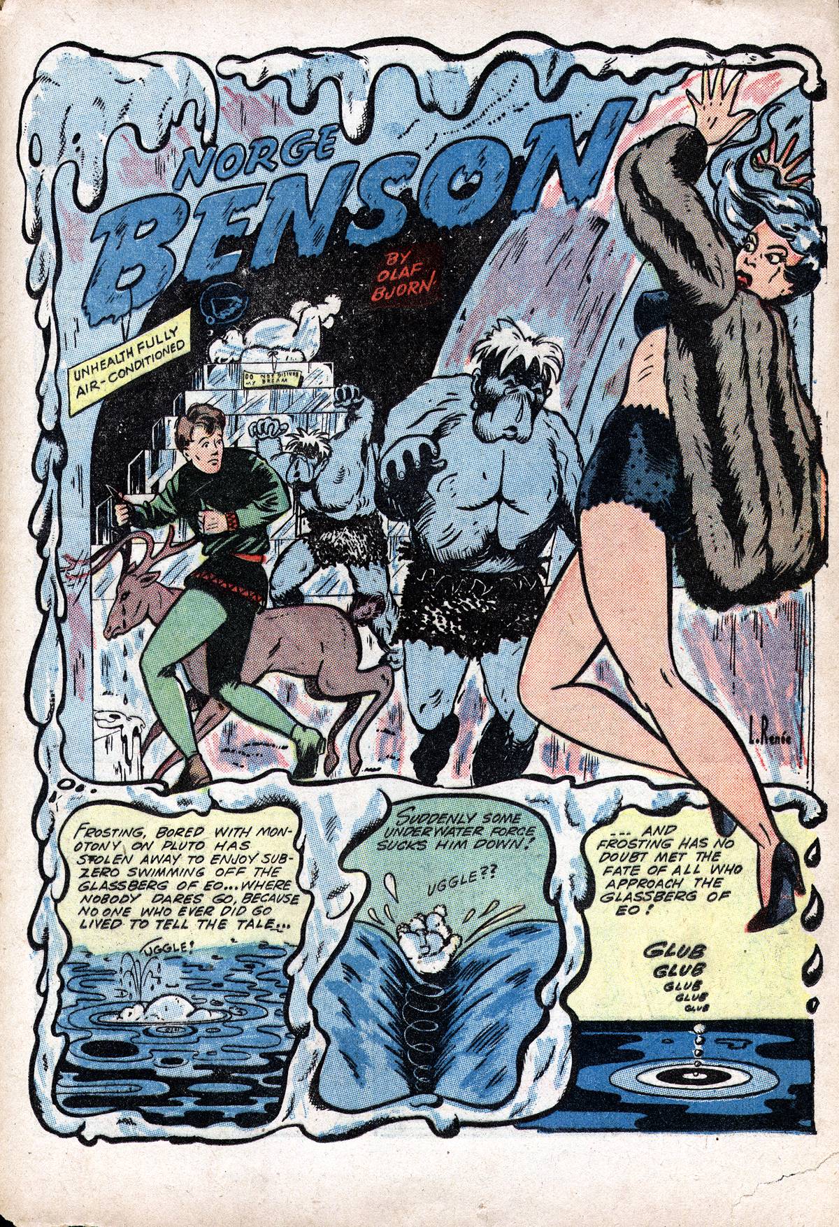 Planet Comics #28 (Fiction House), page 45. Public domain (US).