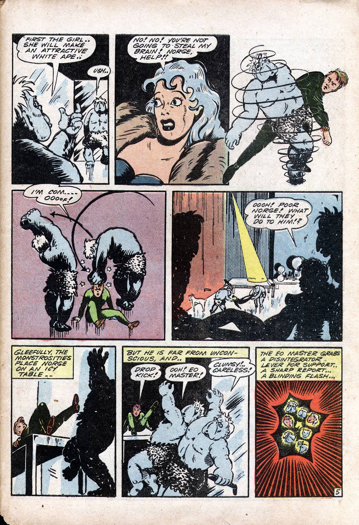 Planet Comics #28 (Fiction House), page 49. Public domain (US).