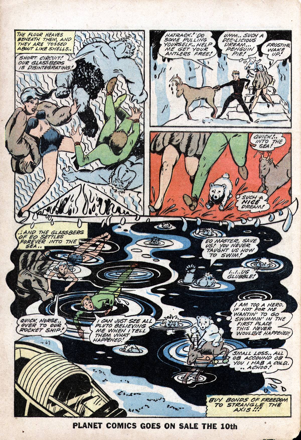 Planet Comics #28 (Fiction House), page 50. Public domain (US).
