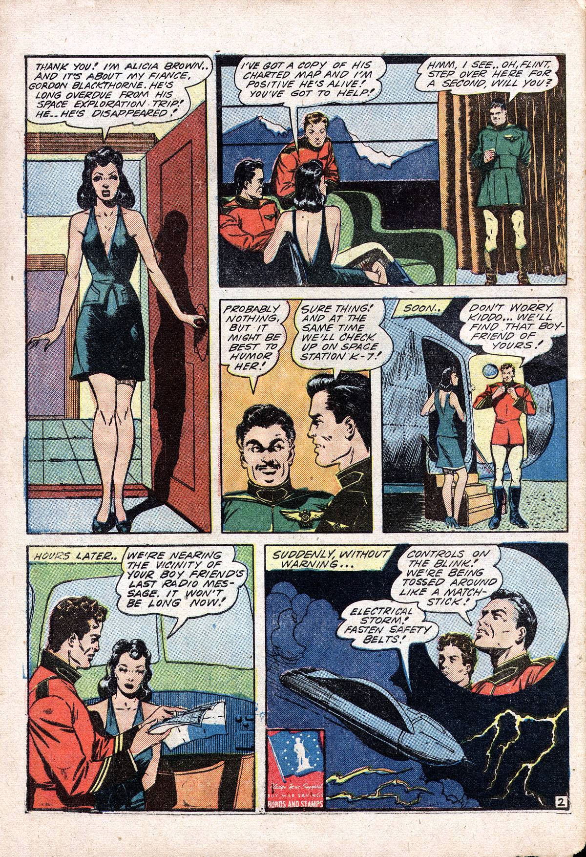 Planet Comics #28 (Fiction House), page 52. Public domain (US).