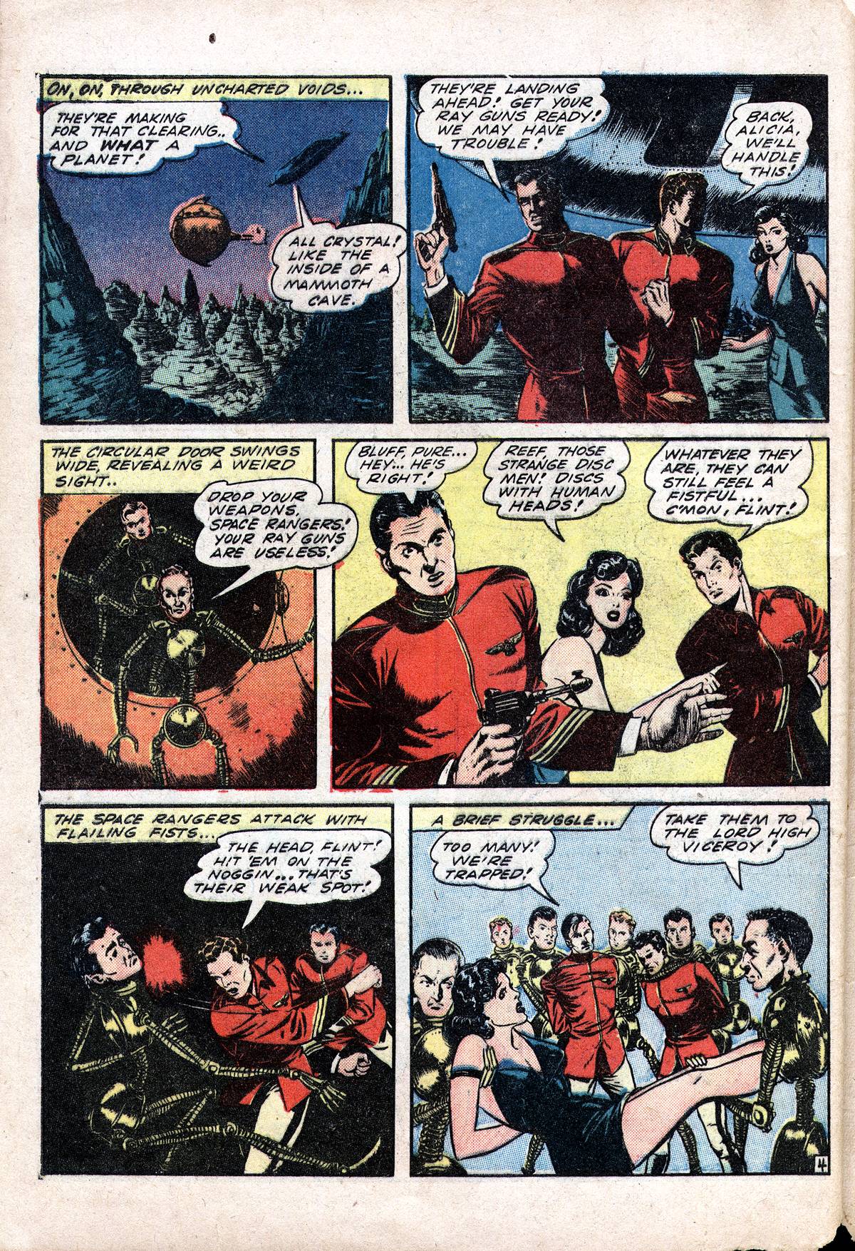 Planet Comics #28 (Fiction House), page 54. Public domain (US).