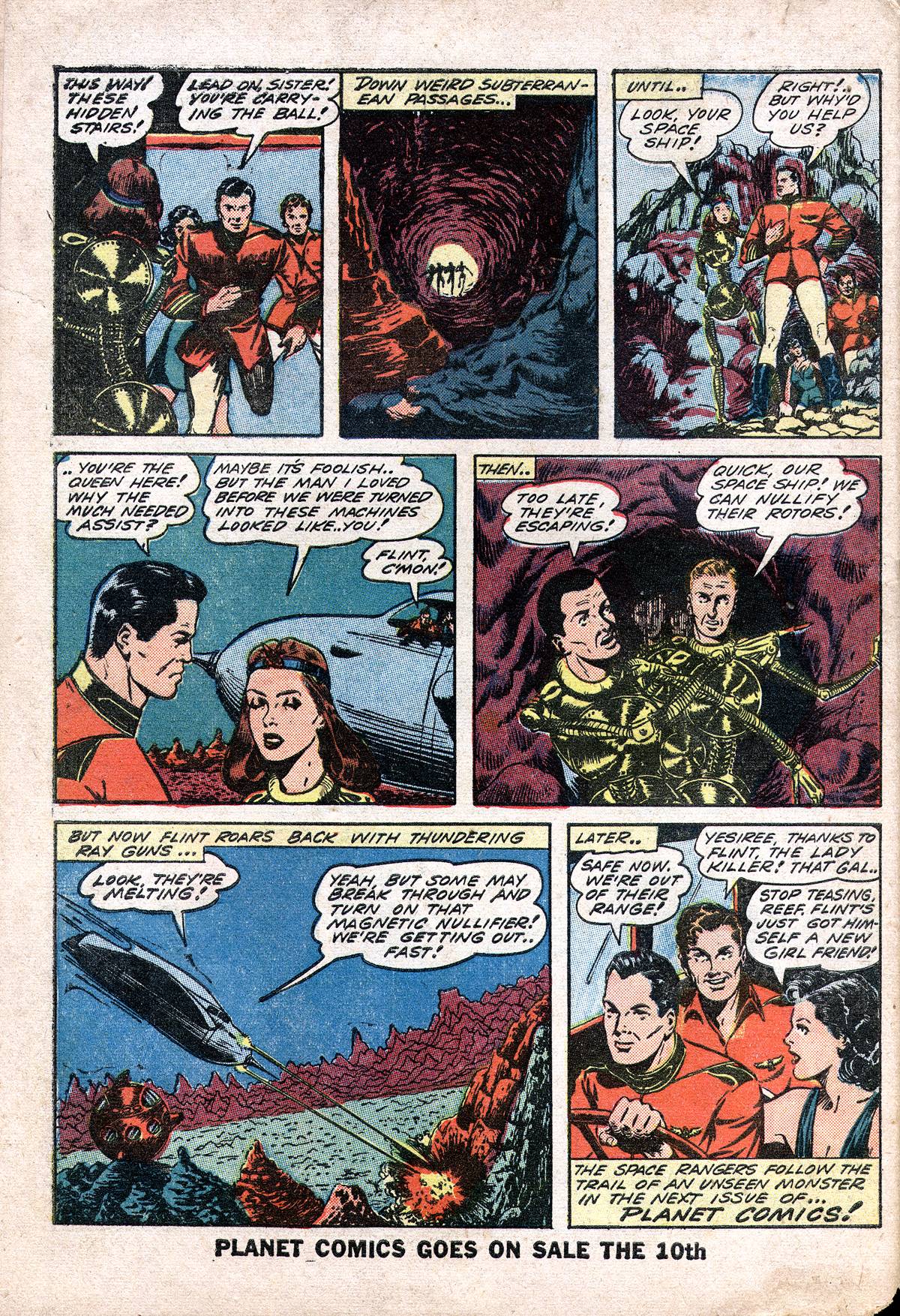 Planet Comics #28 (Fiction House), page 58. Public domain (US).