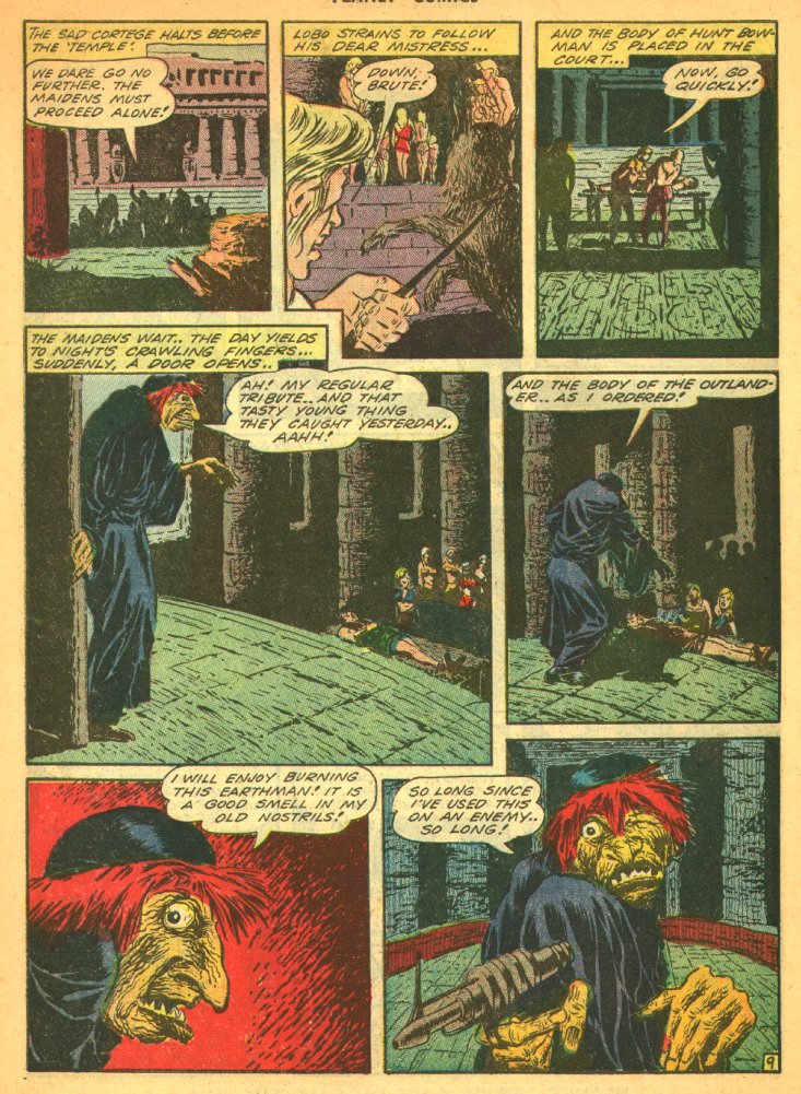Planet Comics #29 (Fiction House), page 11. Public domain (US).
