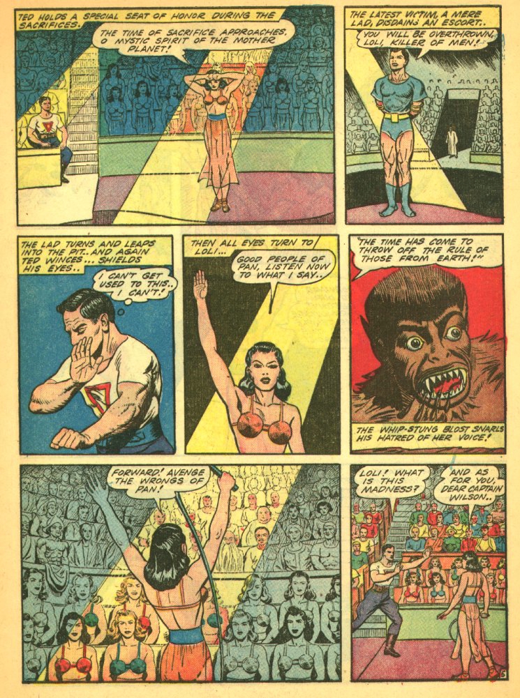Planet Comics #29 (Fiction House), page 17. Public domain (US).