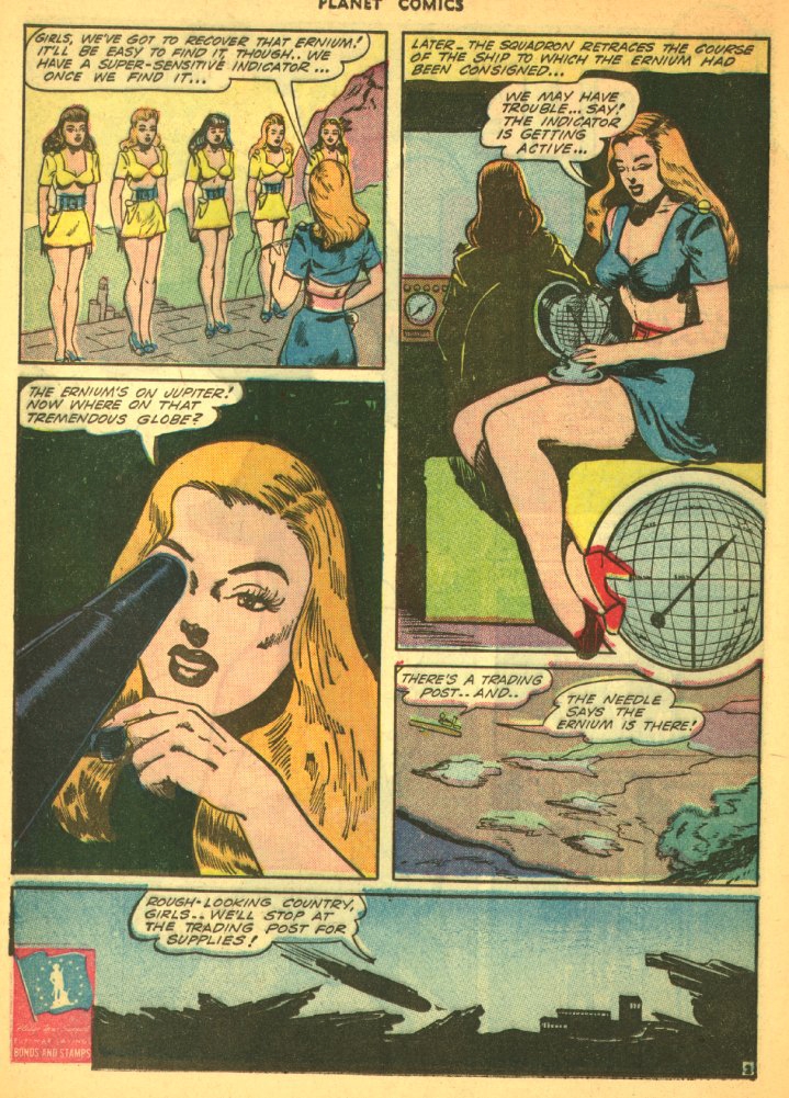 Planet Comics #29 (Fiction House), page 22. Public domain (US).