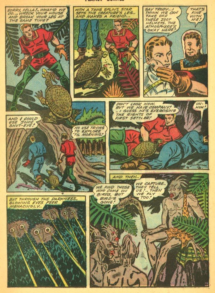 Planet Comics #29 (Fiction House), page 31. Public domain (US).
