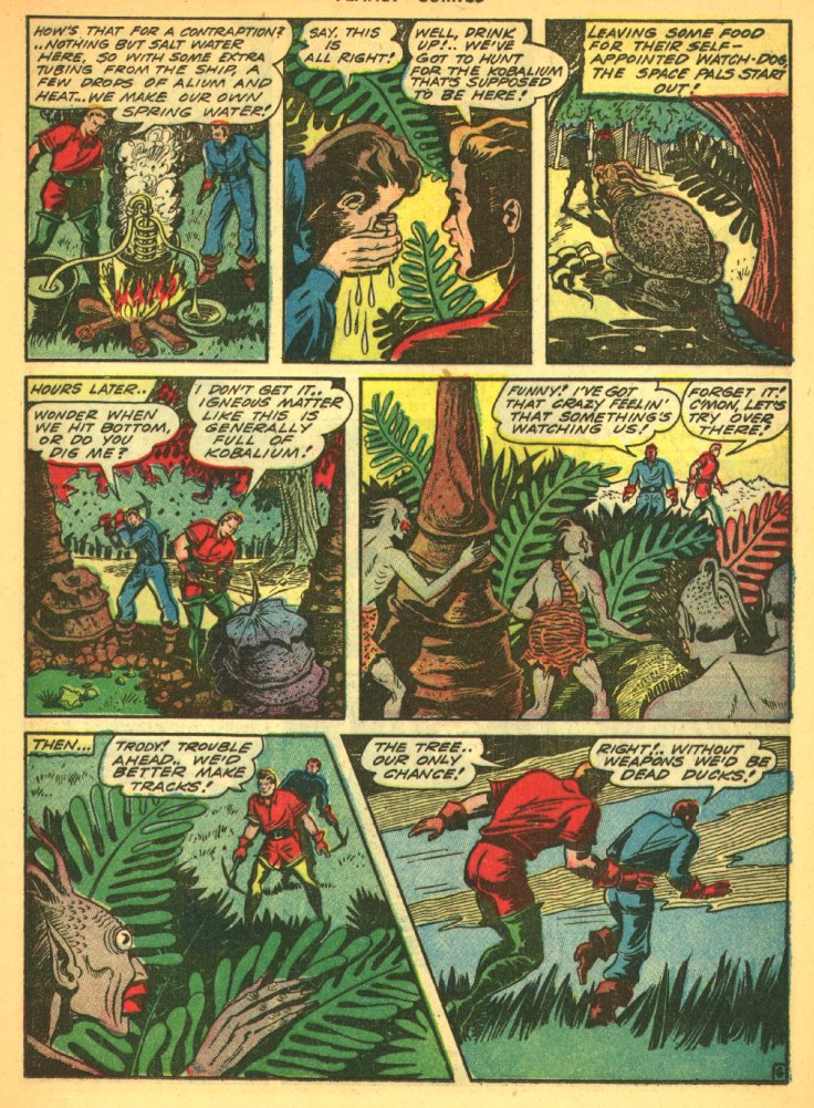 Planet Comics #29 (Fiction House), page 33. Public domain (US).