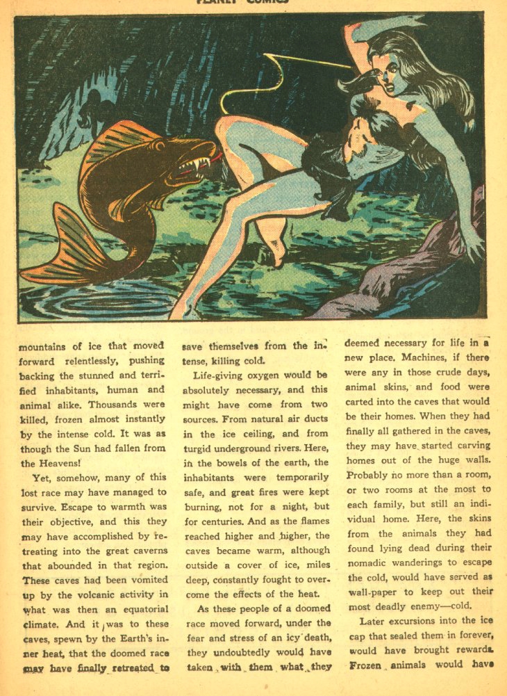 Planet Comics #29 (Fiction House), page 37. Public domain (US).