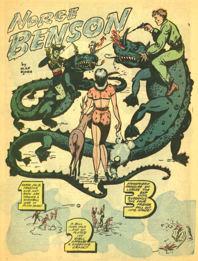 Planet Comics #29 (Fiction House), page 45. Public domain (US).