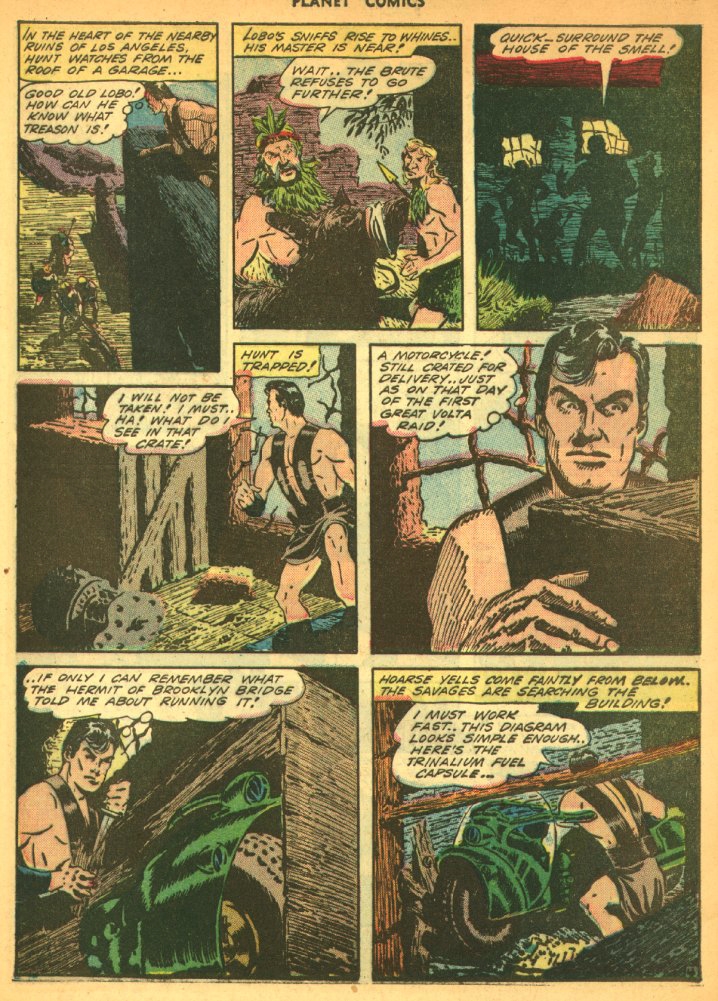 Planet Comics #29 (Fiction House), page 6. Public domain (US).