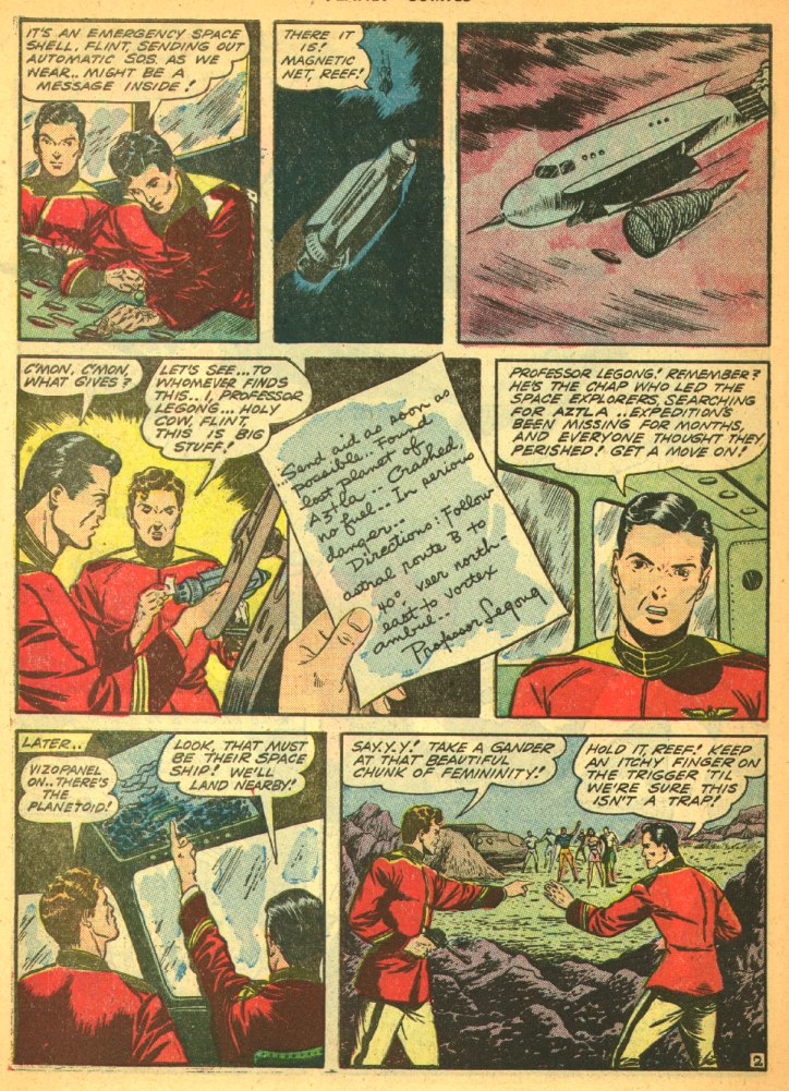 Planet Comics #29 (Fiction House), page 52. Public domain (US).