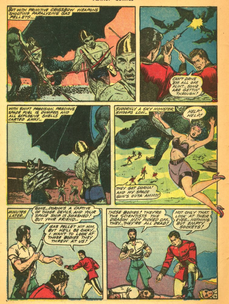 Planet Comics #29 (Fiction House), page 54. Public domain (US).