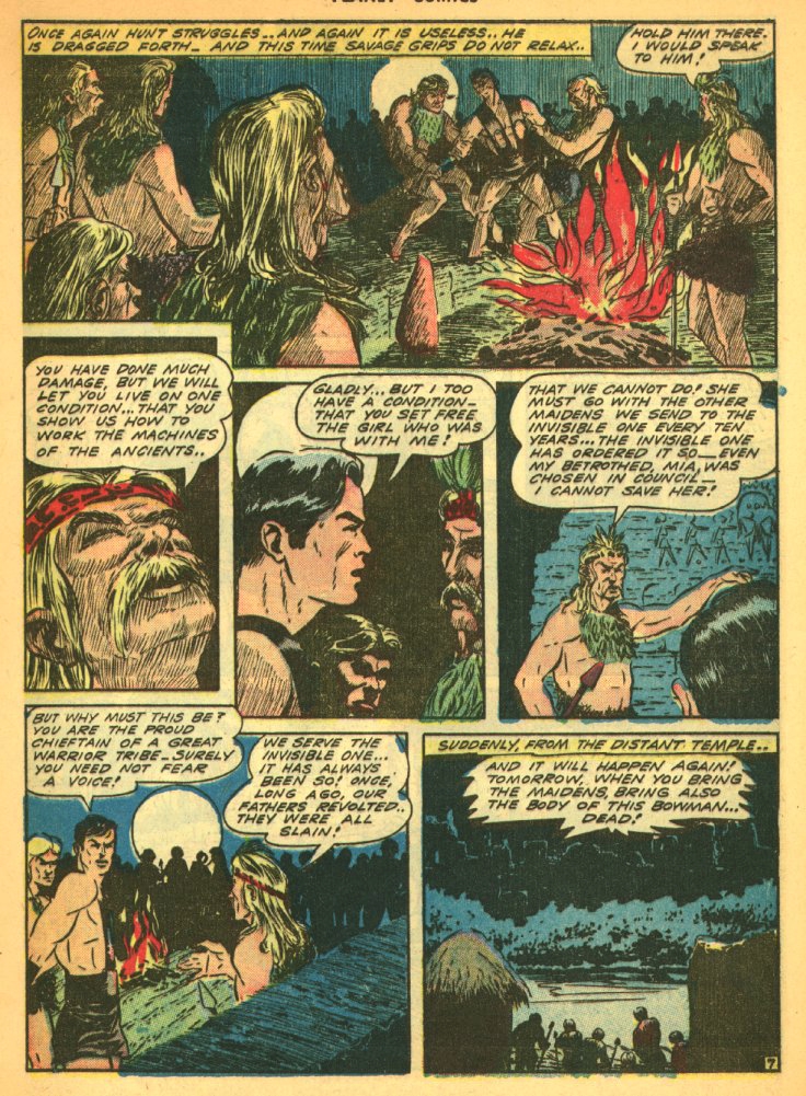Planet Comics #29 (Fiction House), page 9. Public domain (US).