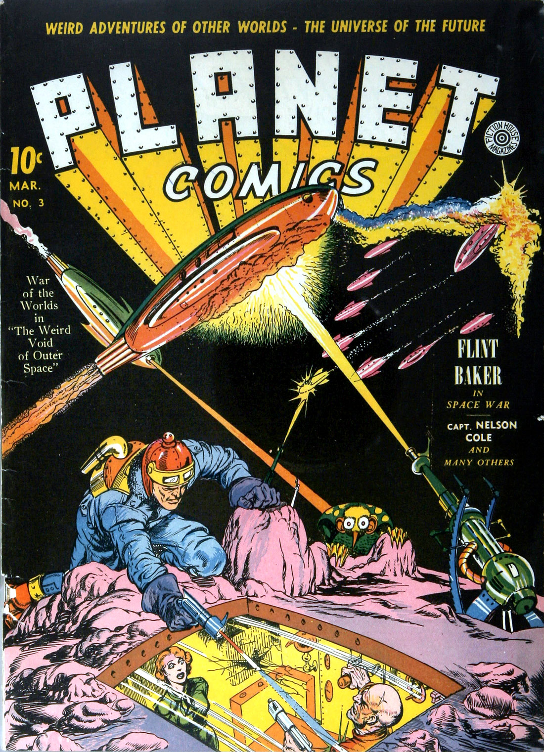 Planet Comics #3 (Fiction House), page 1. Public domain (US).