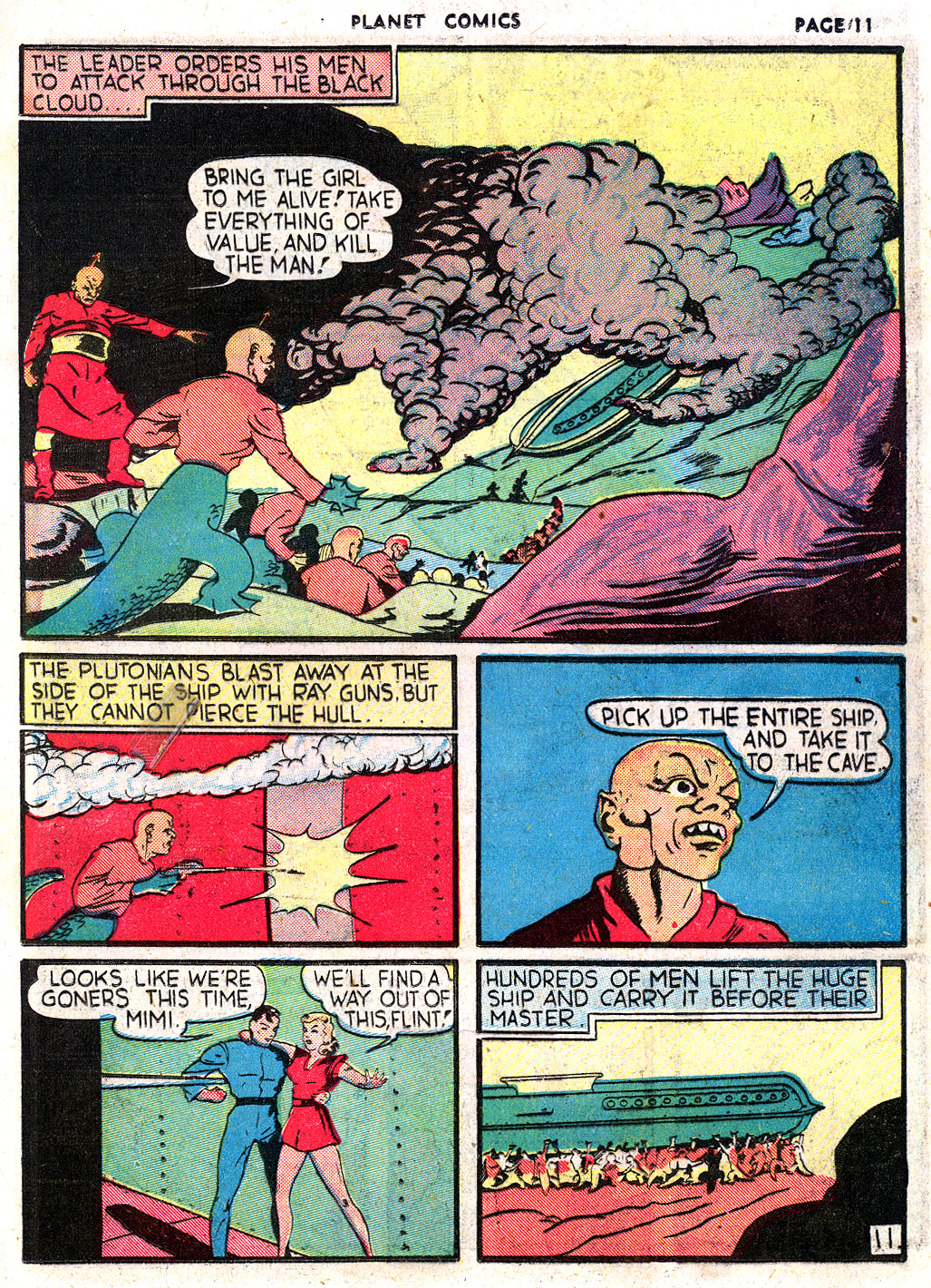 Planet Comics #3 (Fiction House), page 13. Public domain (US).
