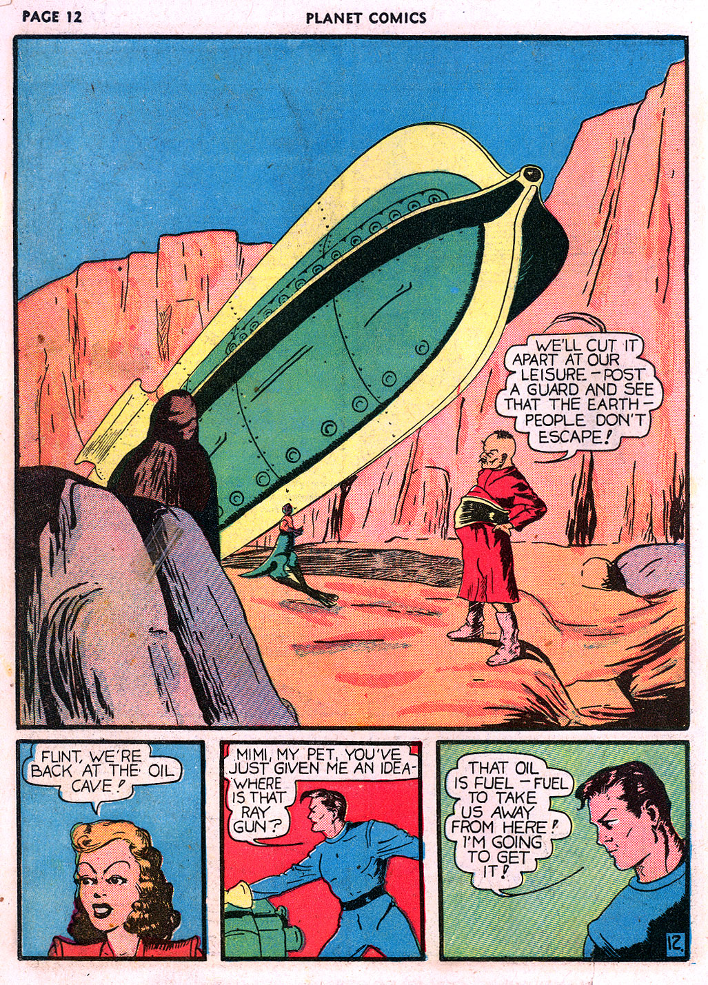 Planet Comics #3 (Fiction House), page 14. Public domain (US).