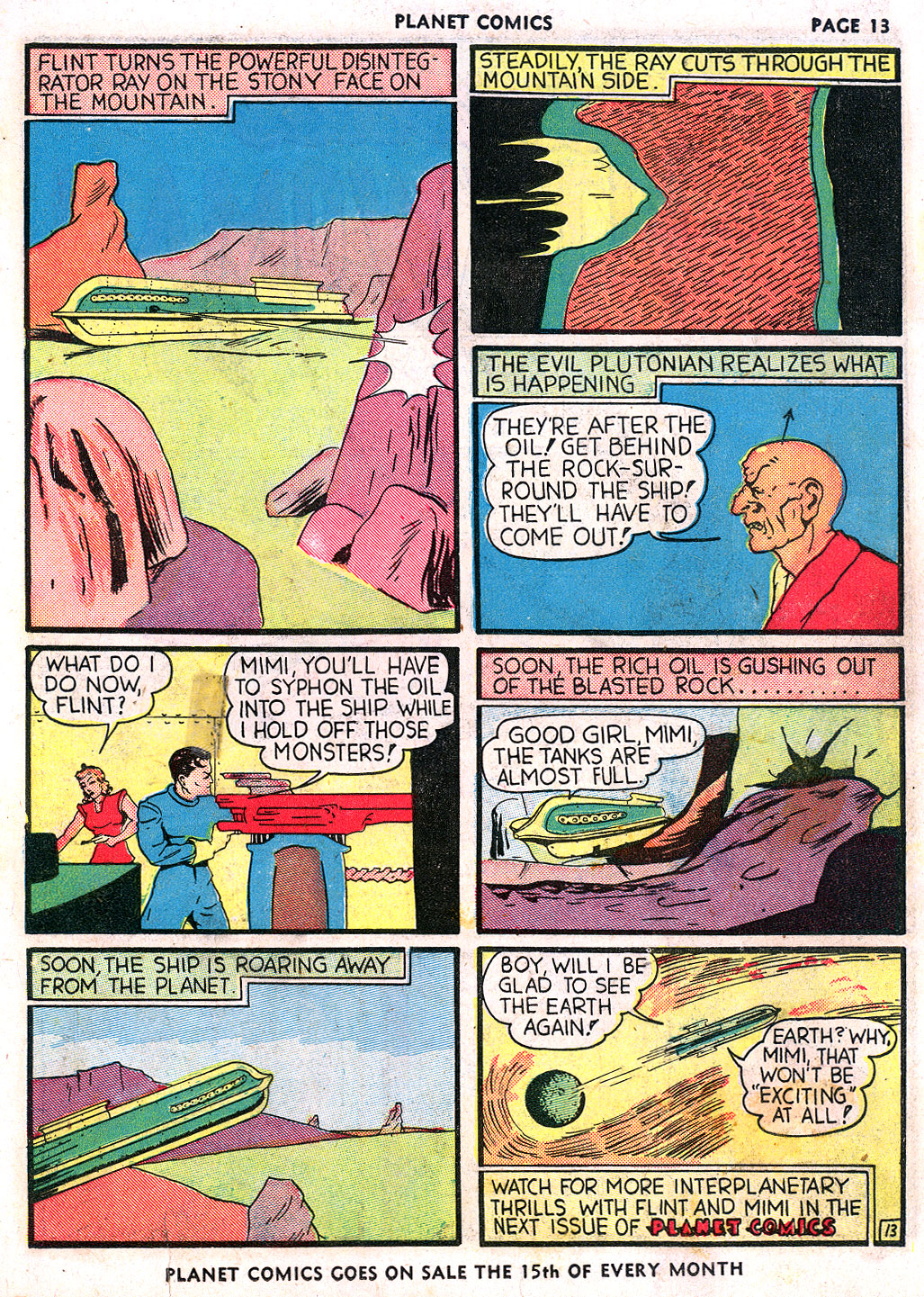 Planet Comics #3 (Fiction House), page 15. Public domain (US).