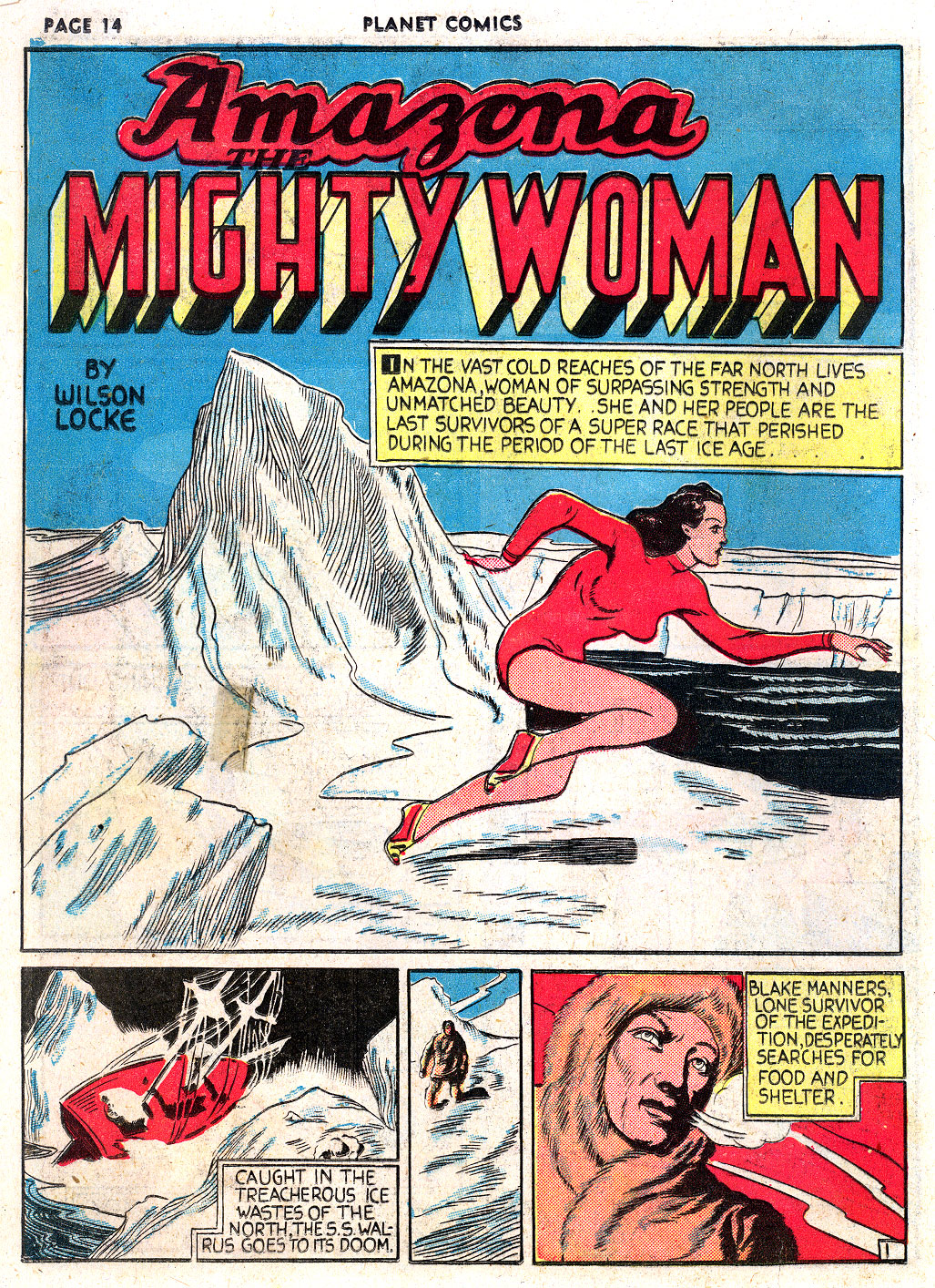Planet Comics #3 (Fiction House), page 16. Public domain (US).
