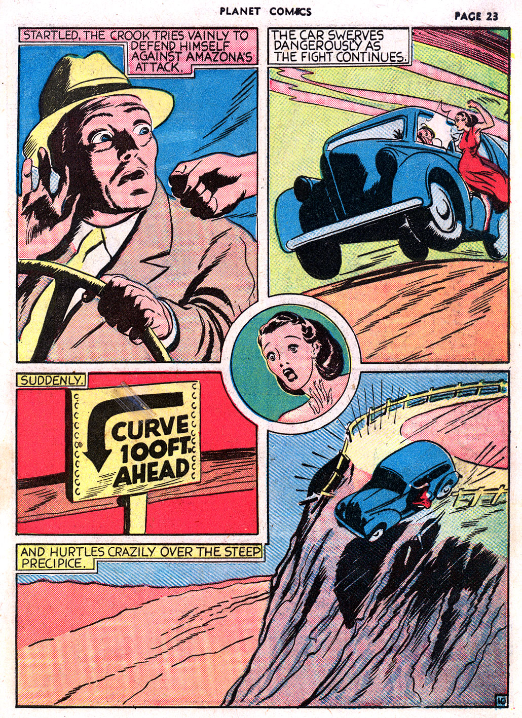 Planet Comics #3 (Fiction House), page 25. Public domain (US).
