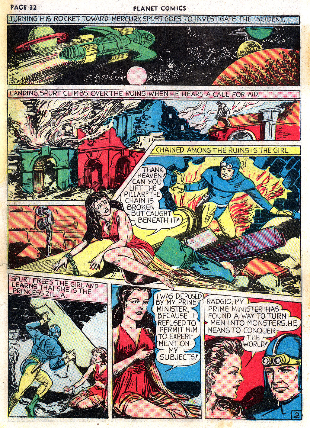 Planet Comics #3 (Fiction House), page 34. Public domain (US).