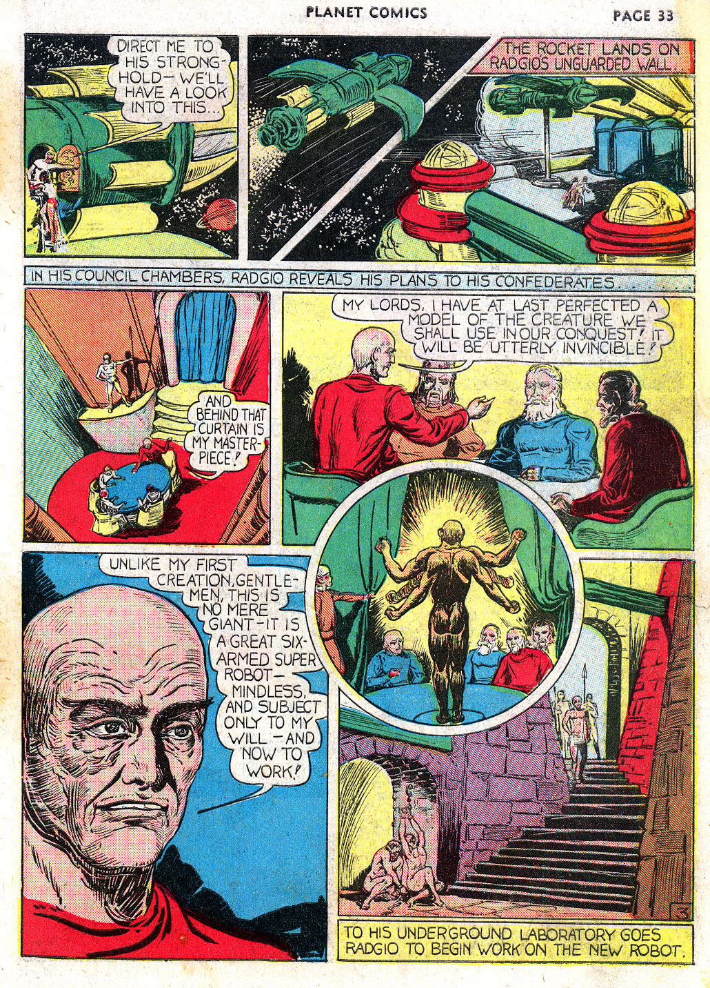 Planet Comics #3 (Fiction House), page 35. Public domain (US).
