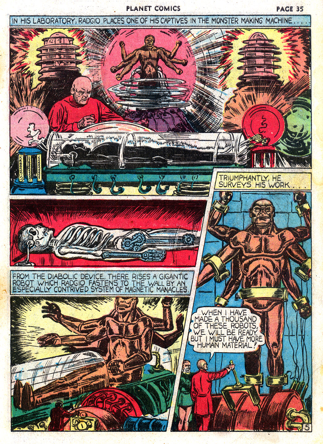 Planet Comics #3 (Fiction House), page 37. Public domain (US).