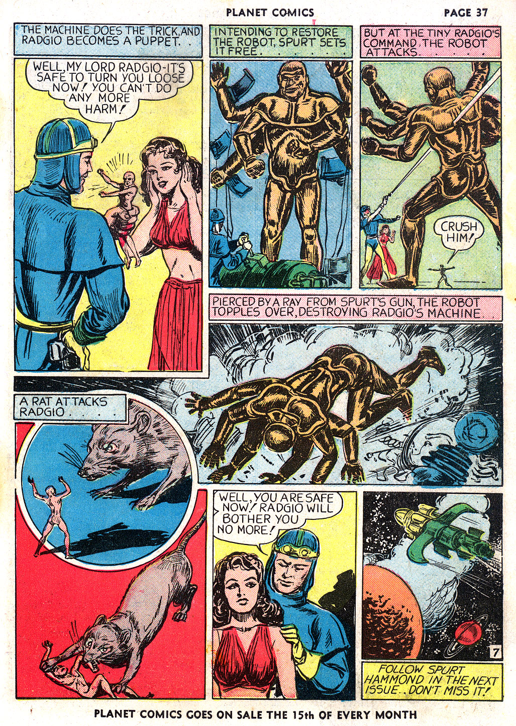Planet Comics #3 (Fiction House), page 39. Public domain (US).