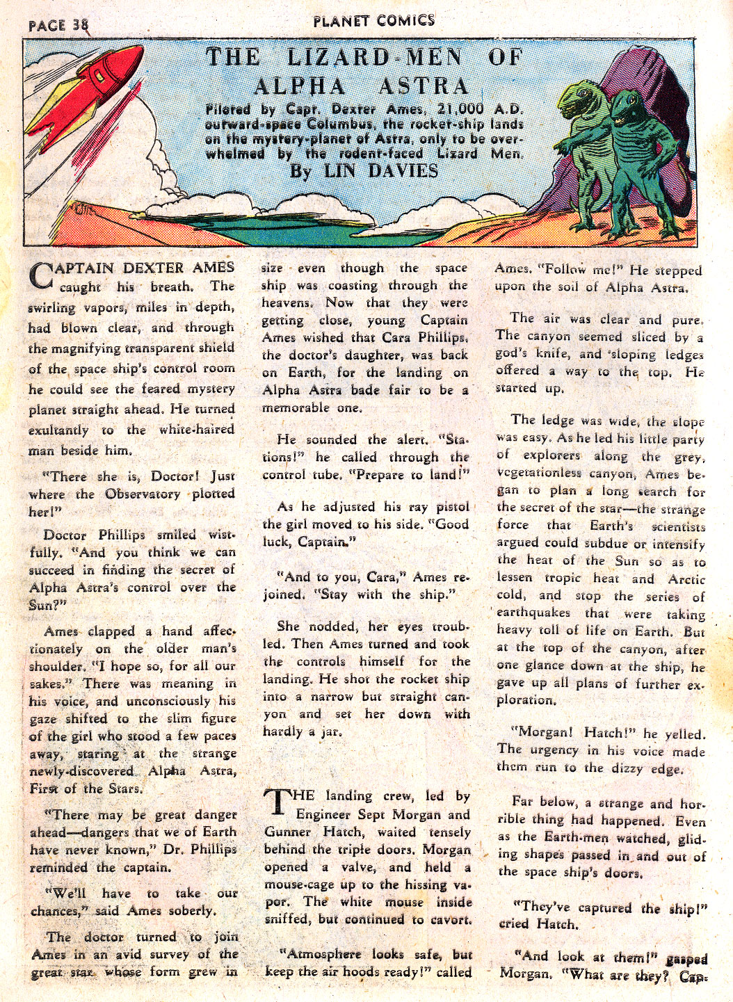 Planet Comics #3 (Fiction House), page 40. Public domain (US).