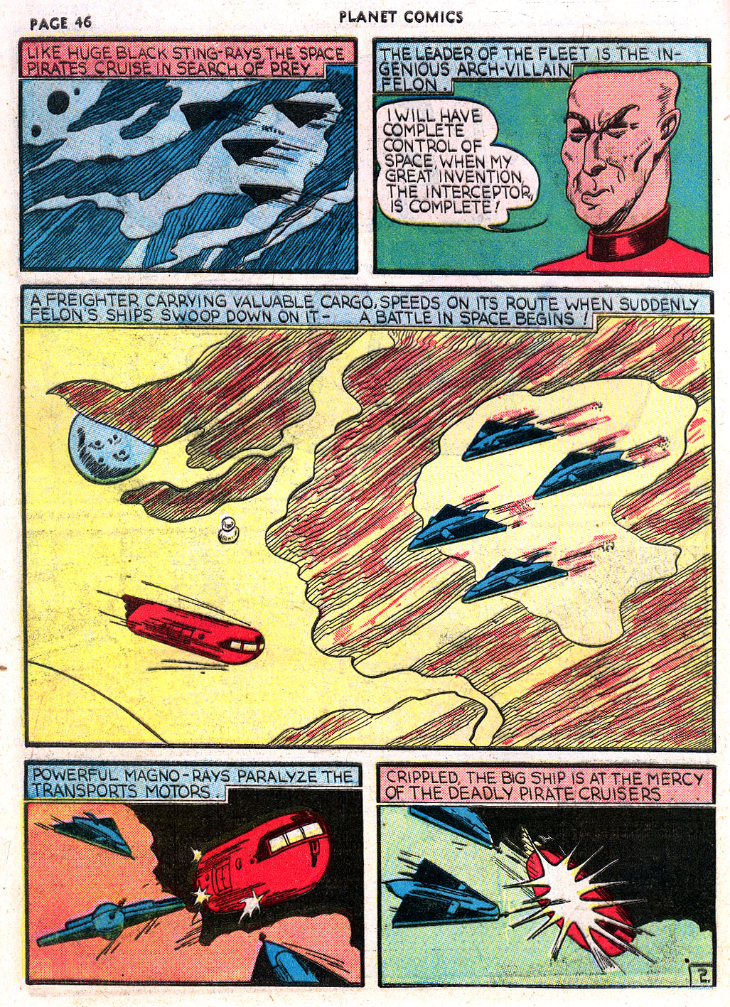 Planet Comics #3 (Fiction House), page 48. Public domain (US).