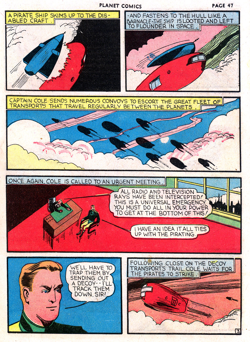 Planet Comics #3 (Fiction House), page 49. Public domain (US).