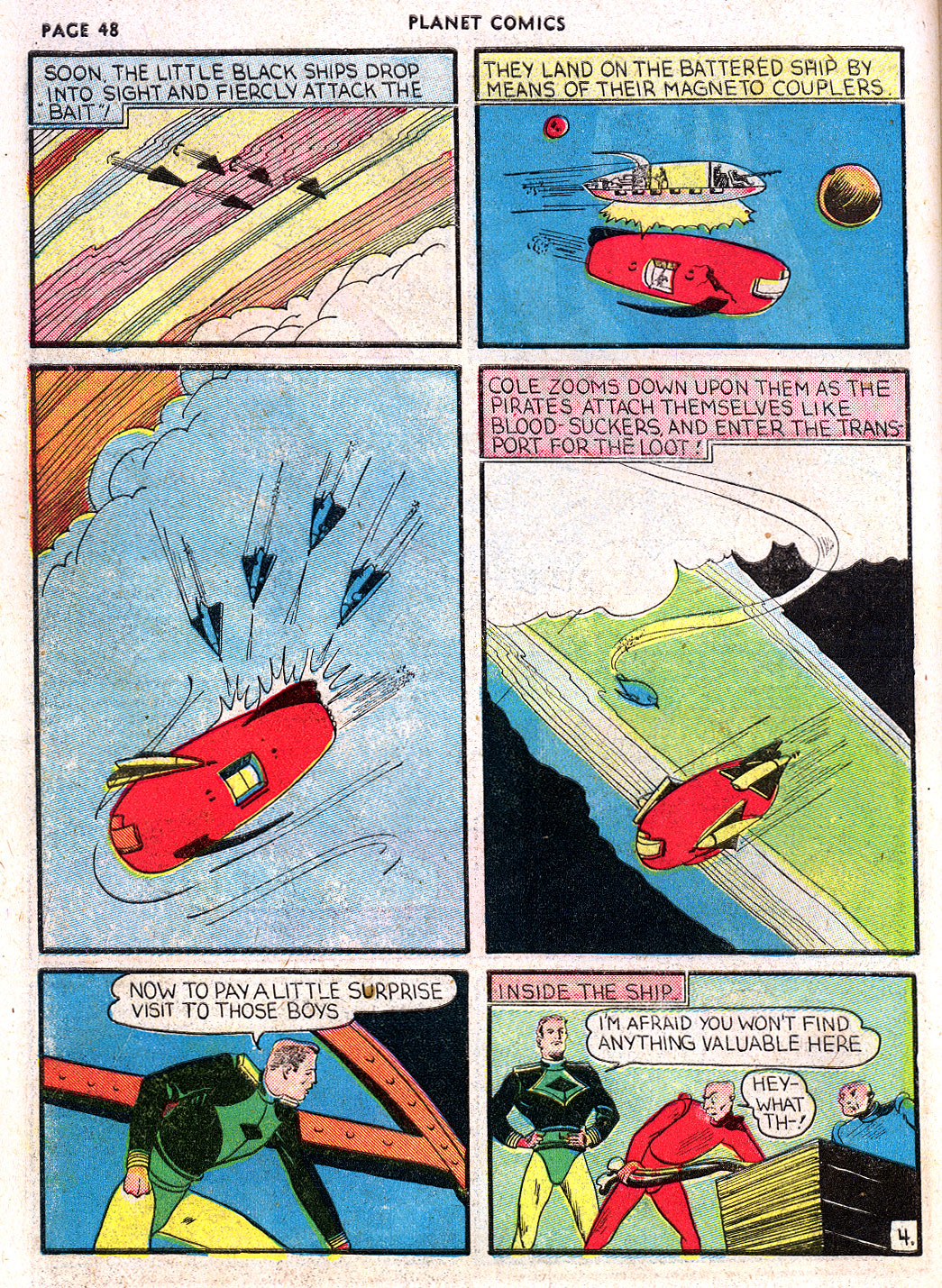 Planet Comics #3 (Fiction House), page 50. Public domain (US).