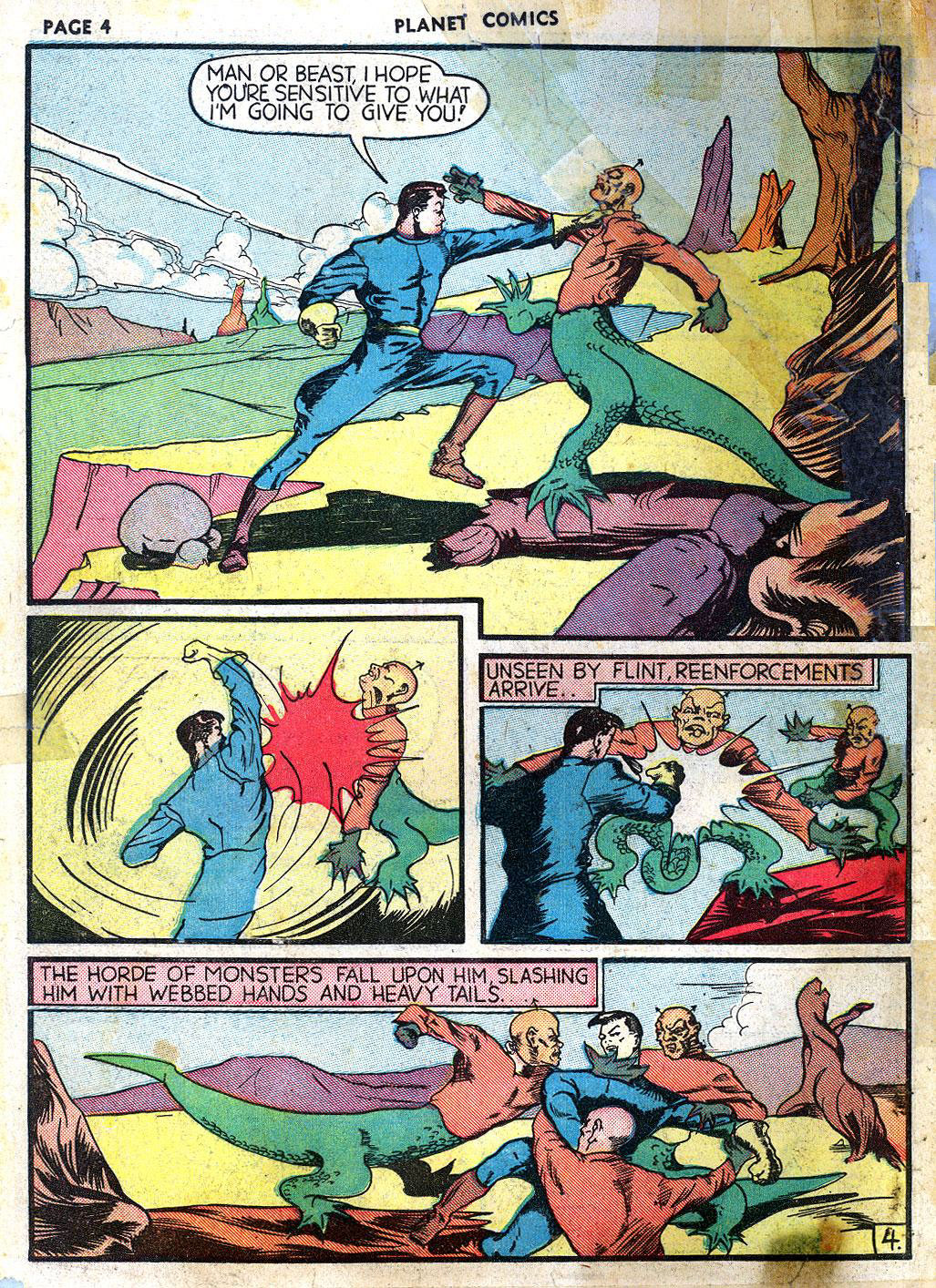 Planet Comics #3 (Fiction House), page 6. Public domain (US).
