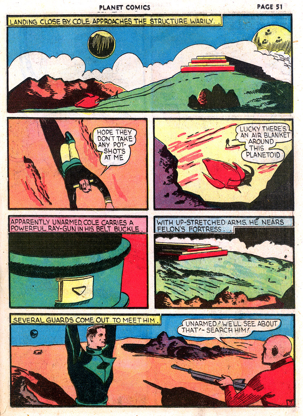 Planet Comics #3 (Fiction House), page 53. Public domain (US).