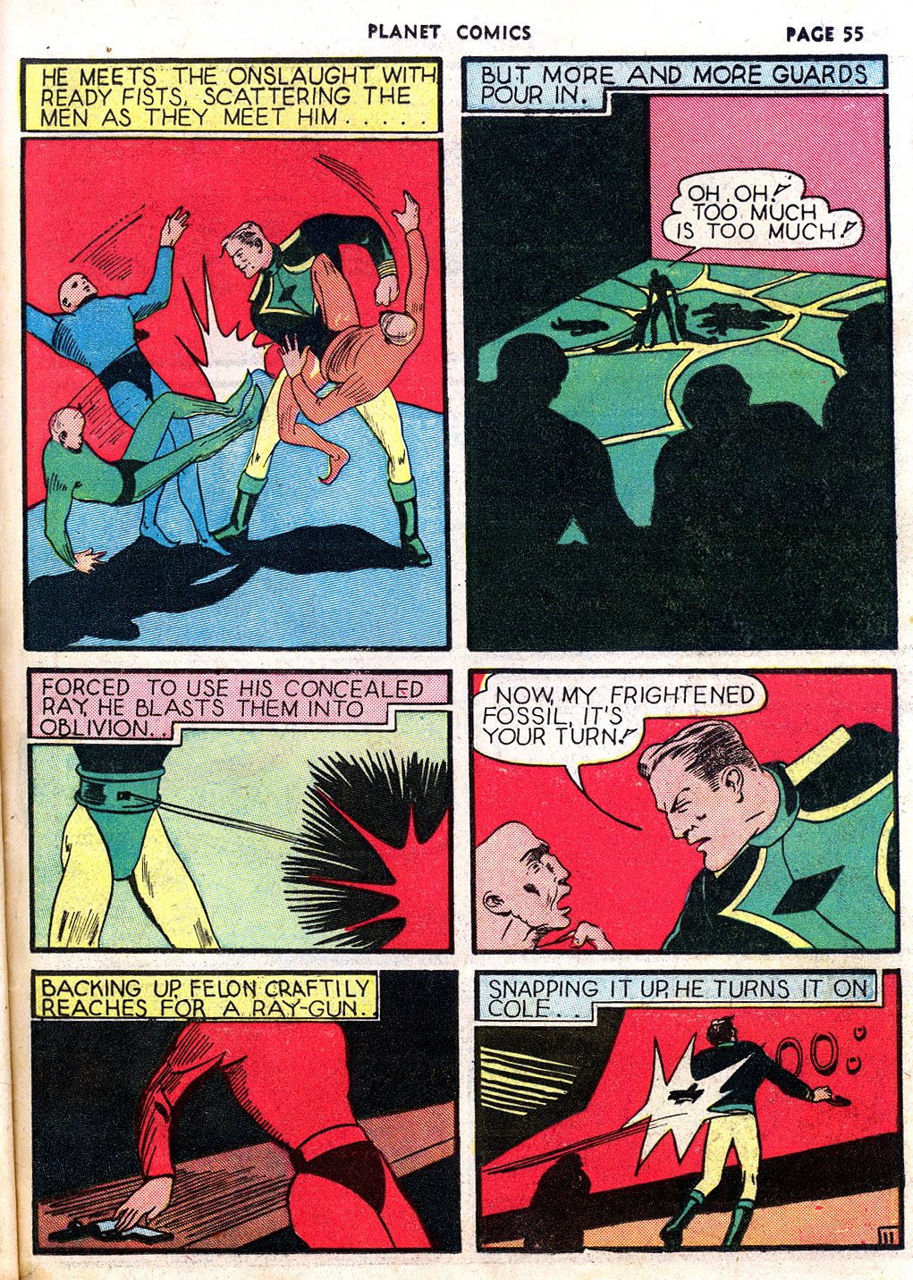 Planet Comics #3 (Fiction House), page 57. Public domain (US).