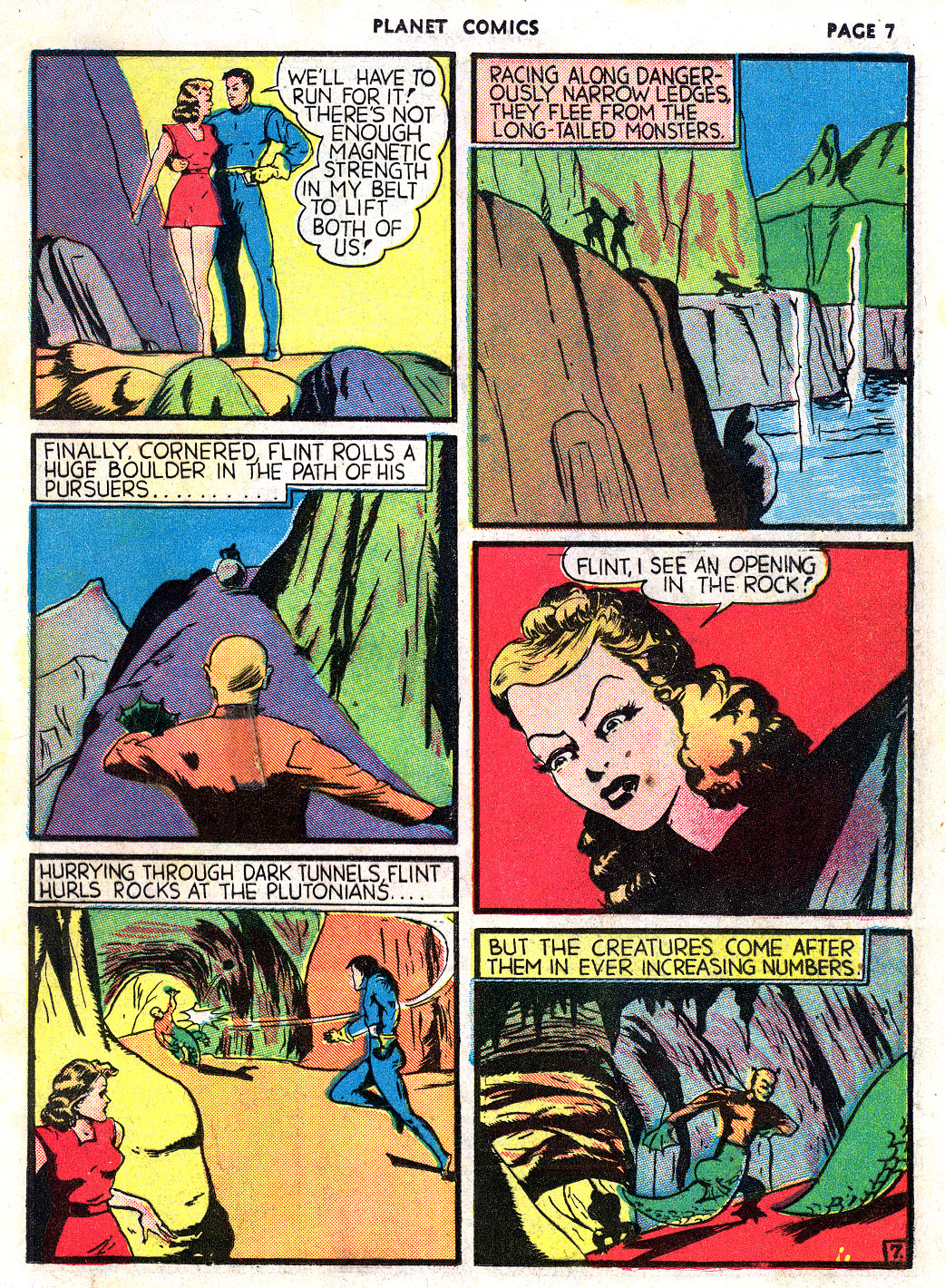 Planet Comics #3 (Fiction House), page 9. Public domain (US).