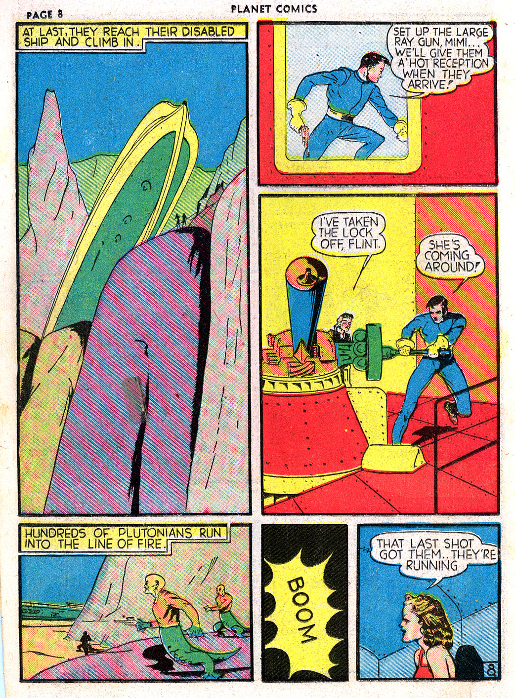 Planet Comics #3 (Fiction House), page 10. Public domain (US).