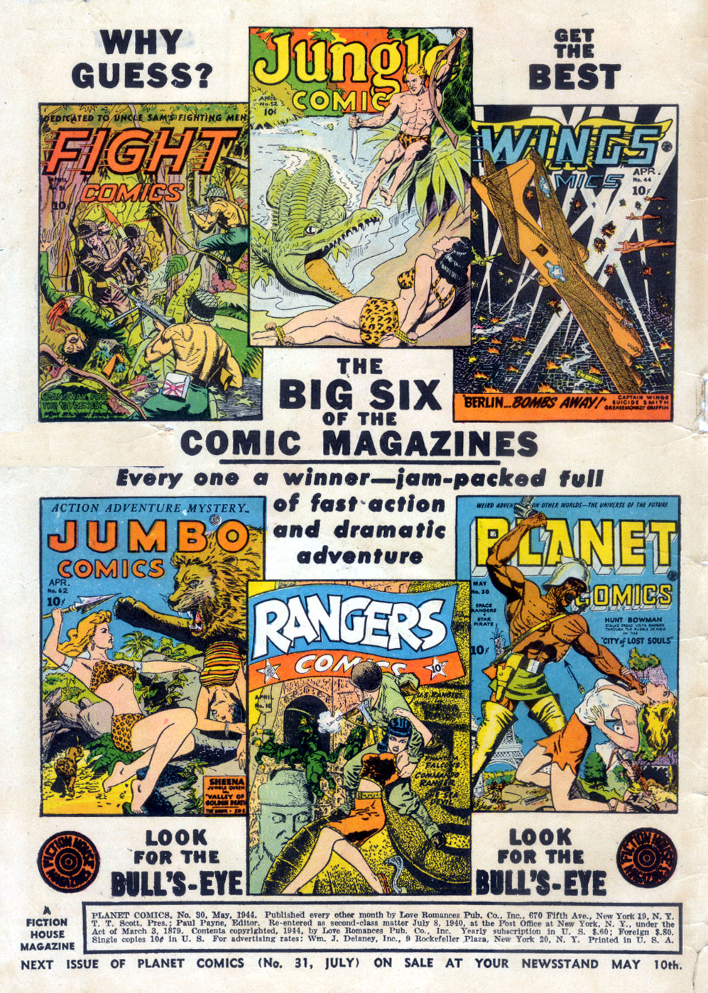 Planet Comics #30 (Fiction House), page 2. Public domain (US).