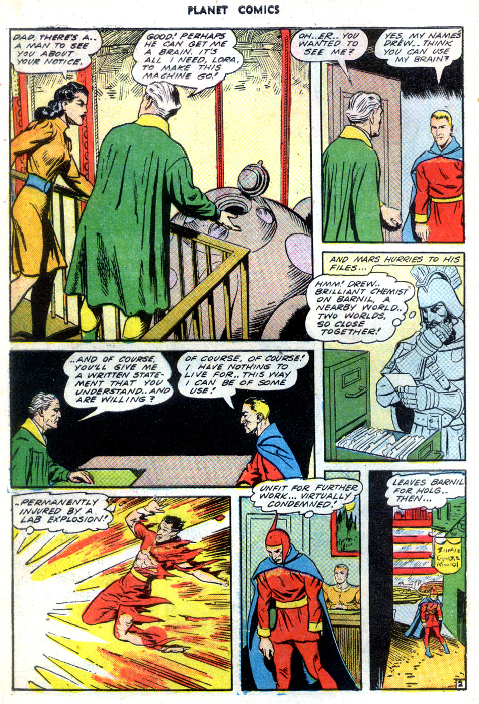 Planet Comics #30 (Fiction House), page 14. Public domain (US).