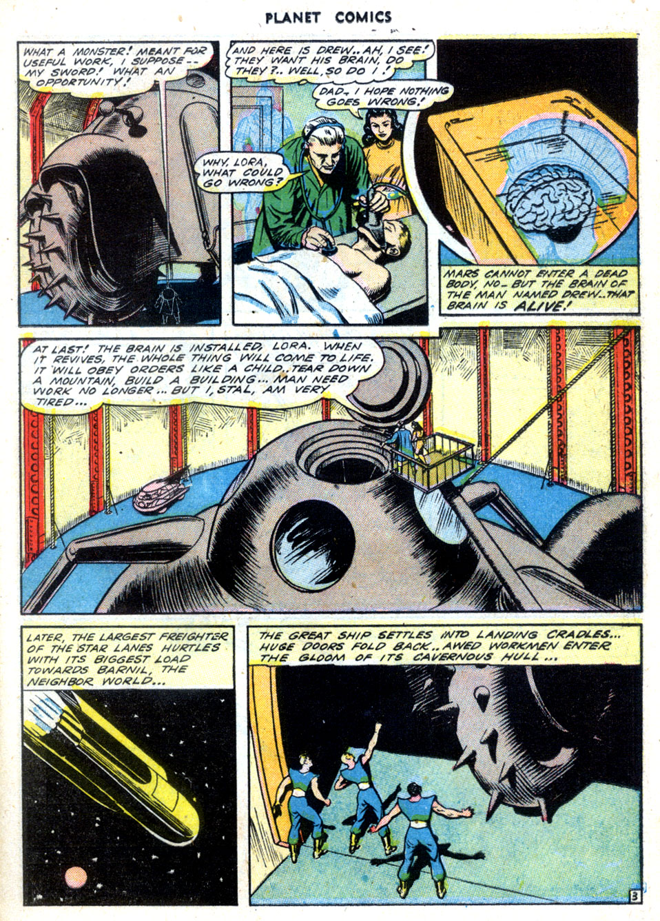 Planet Comics #30 (Fiction House), page 15. Public domain (US).