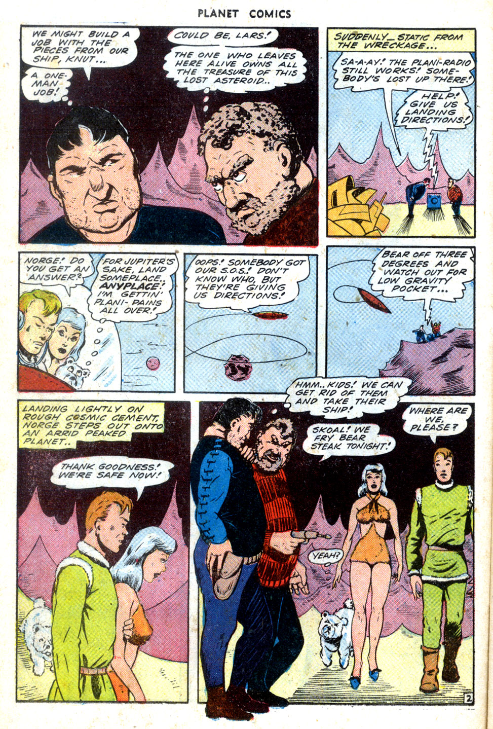 Planet Comics #30 (Fiction House), page 22. Public domain (US).