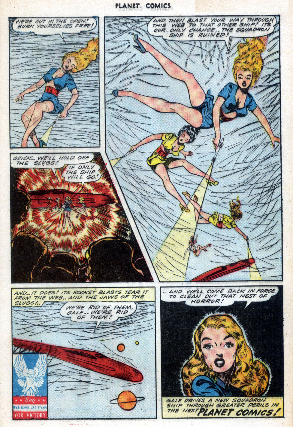 Planet Comics #30 (Fiction House), page 35. Public domain (US).