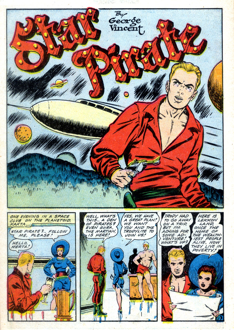 Planet Comics #30 (Fiction House), page 36. Public domain (US).