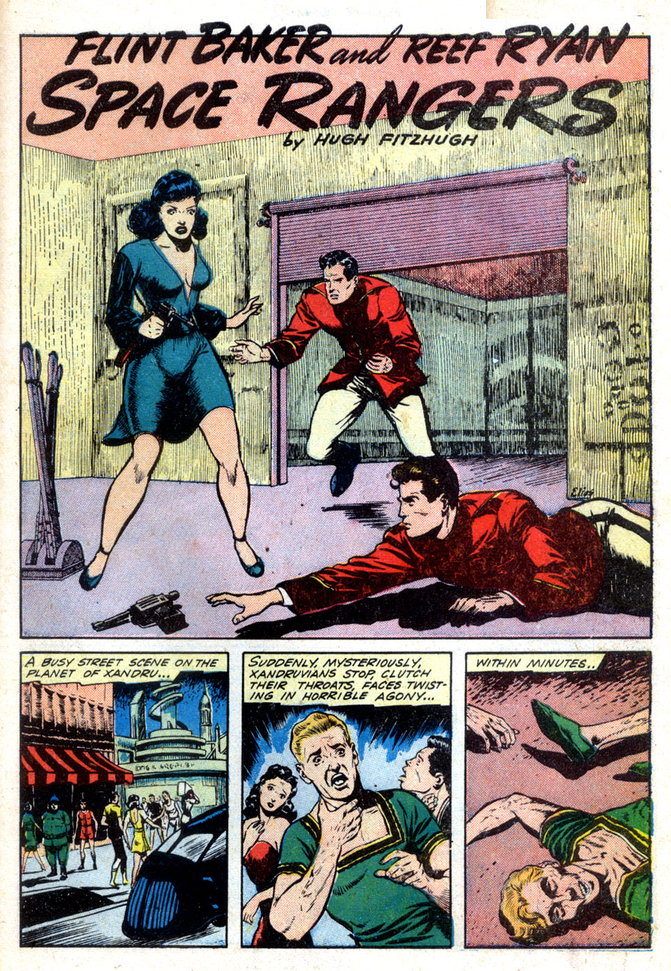 Planet Comics #30 (Fiction House), page 43. Public domain (US).