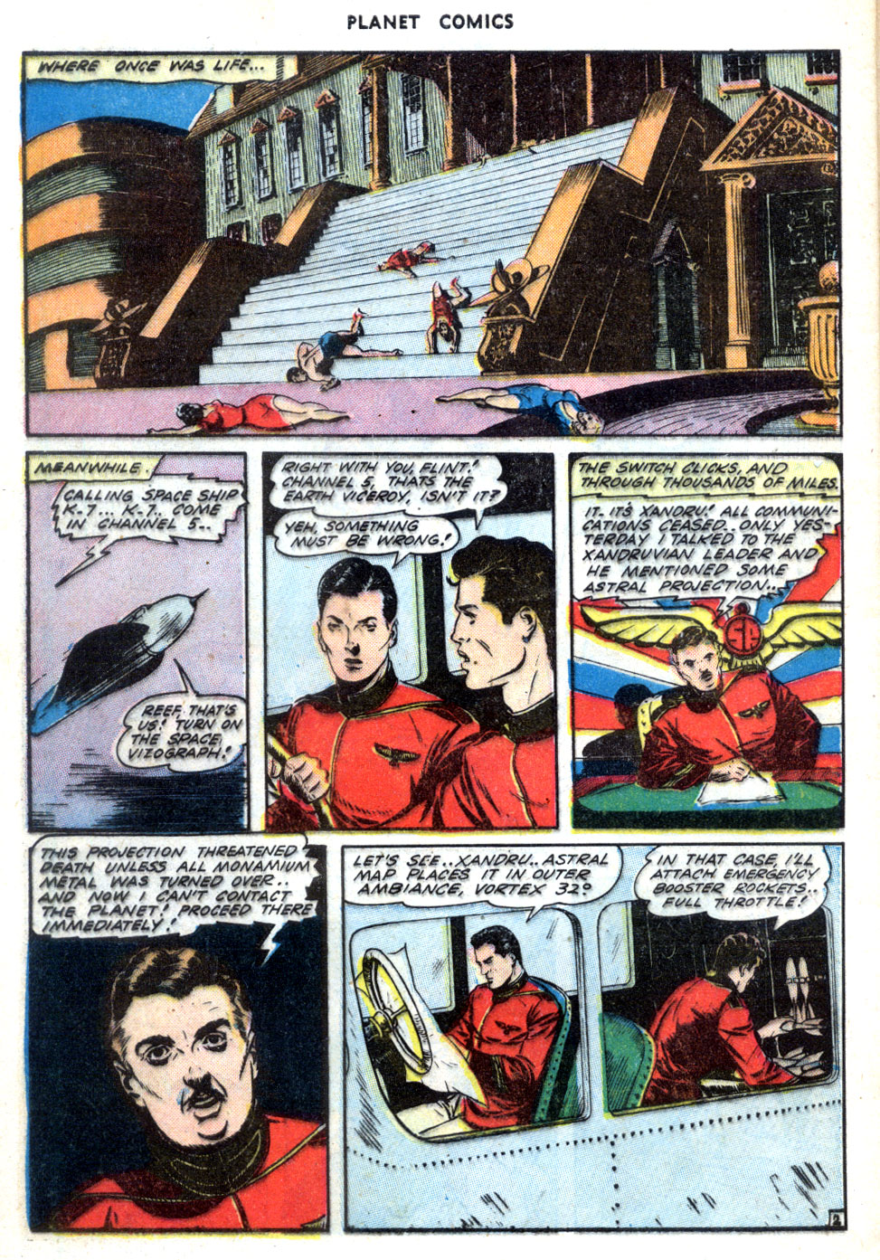 Planet Comics #30 (Fiction House), page 44. Public domain (US).