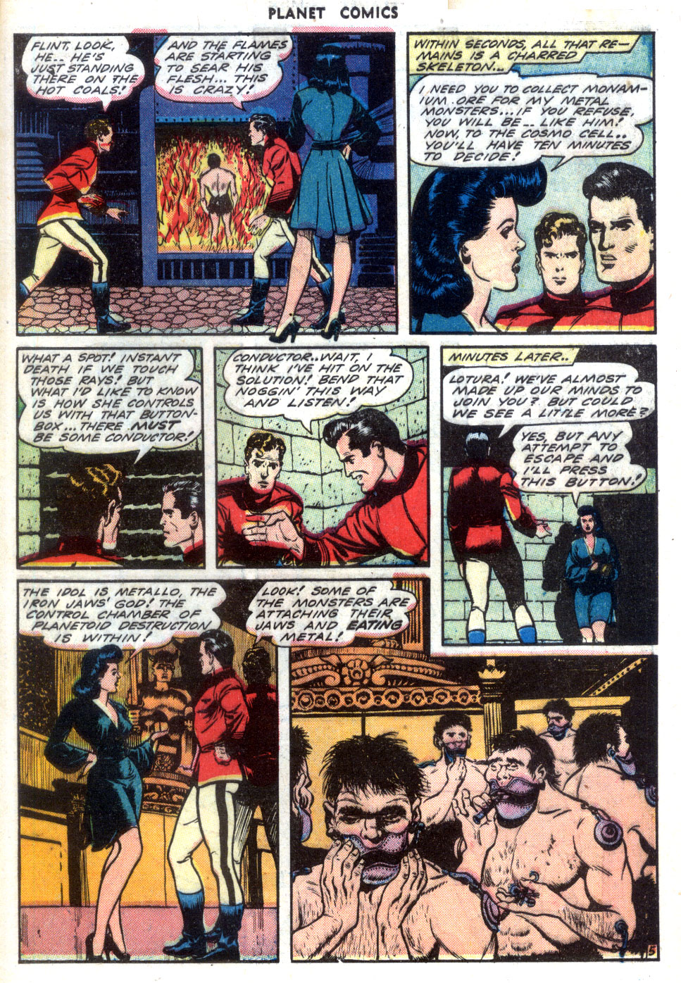 Planet Comics #30 (Fiction House), page 47. Public domain (US).