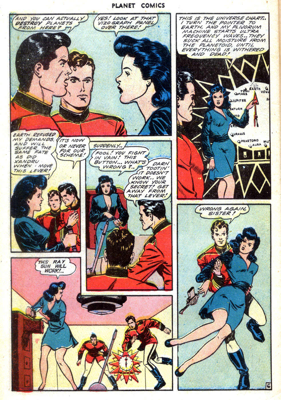 Planet Comics #30 (Fiction House), page 48. Public domain (US).