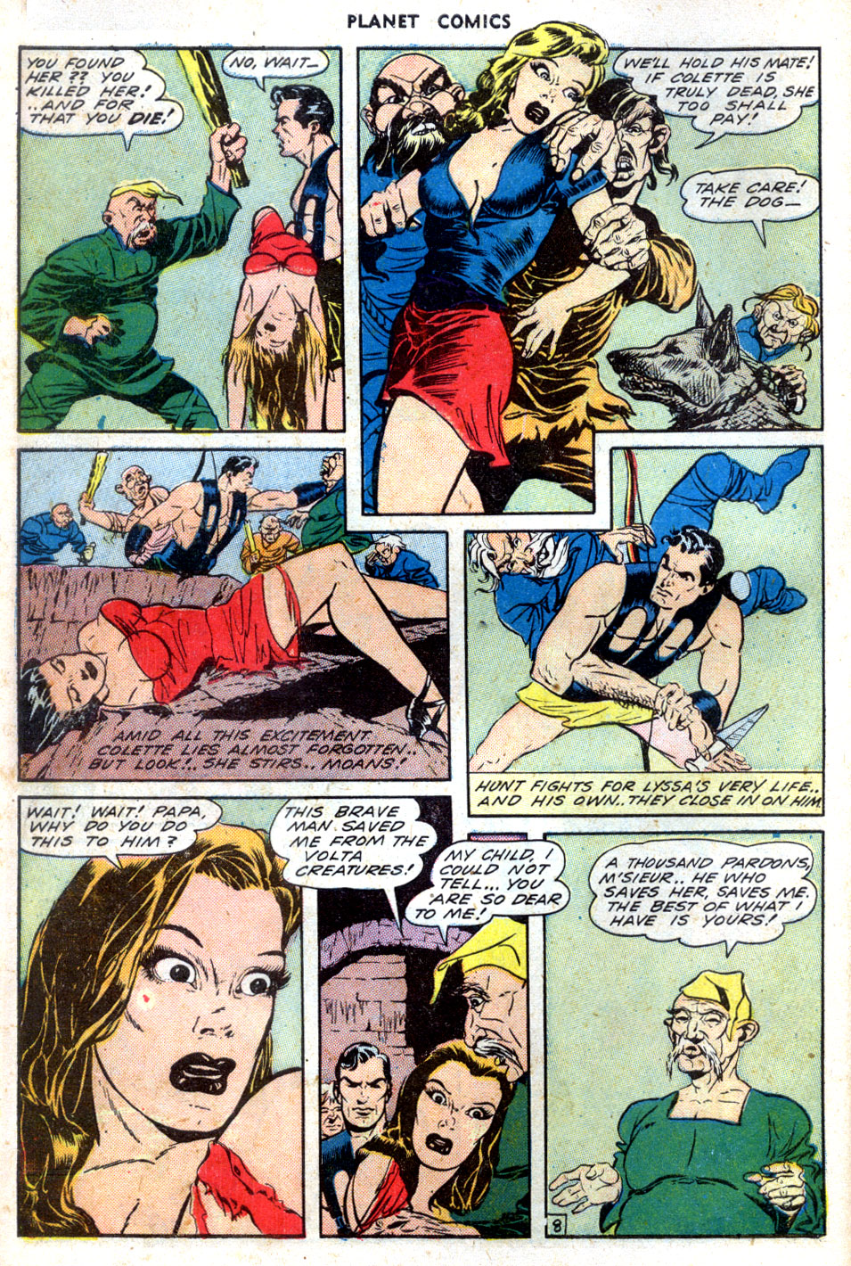 Planet Comics #30 (Fiction House), page 10. Public domain (US).