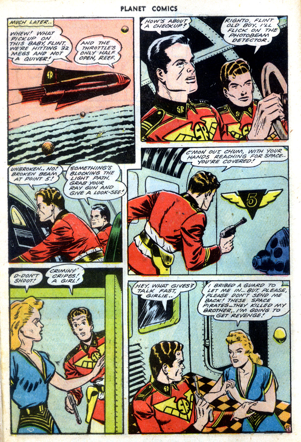 Planet Comics #31 (Fiction House), page 14. Public domain (US).