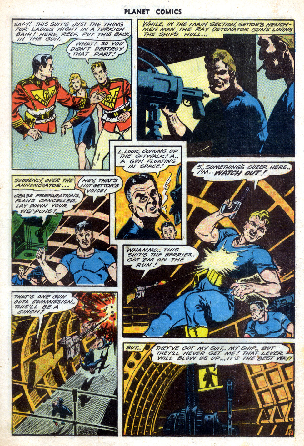 Planet Comics #31 (Fiction House), page 19. Public domain (US).