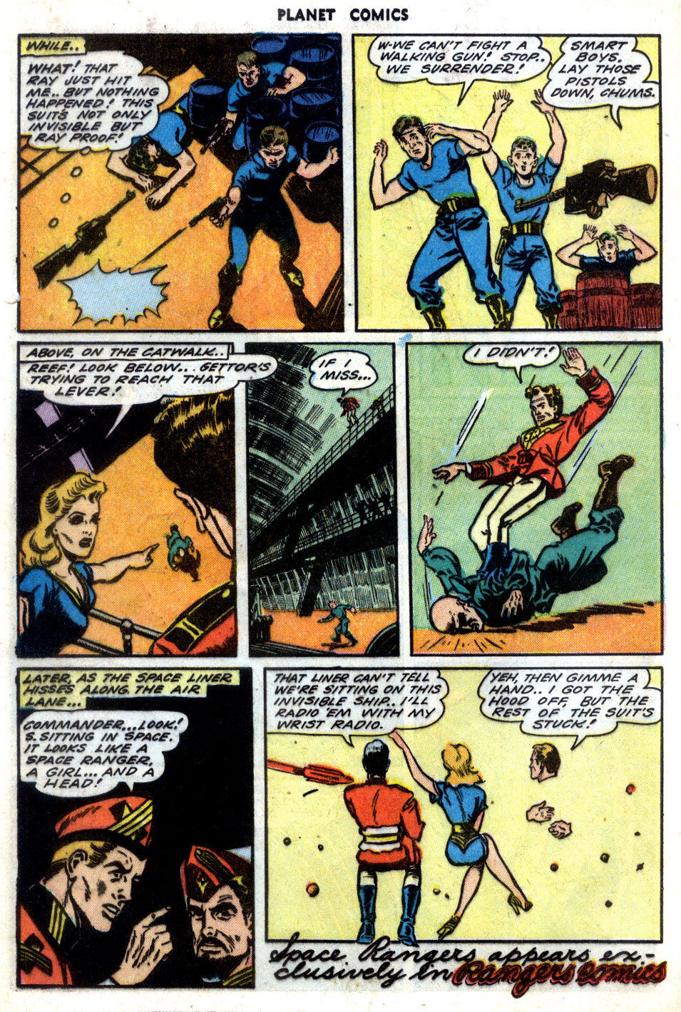 Planet Comics #31 (Fiction House), page 20. Public domain (US).